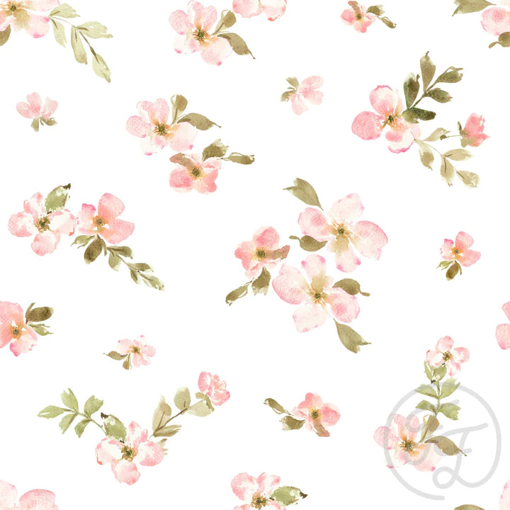 Family Fabrics | Spring Flowers Pink | 105-155 (by the full yard)