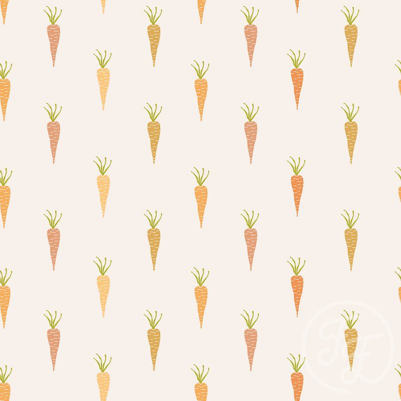 Family Fabrics | Carrots Cream 106-108 (by the full yard)