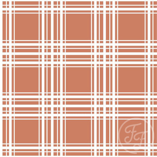 Family Fabrics | Squares & Stripes Muted Clay 106-122 (by the full yard)
