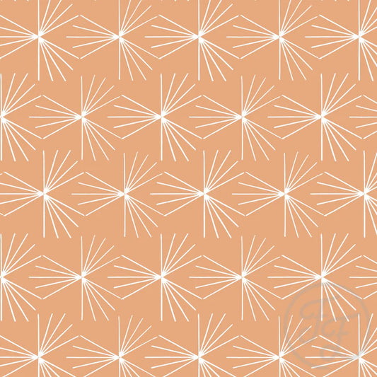 Family Fabrics | Geometric Sun Tile in Blush | 106-150 (by the full yard)
