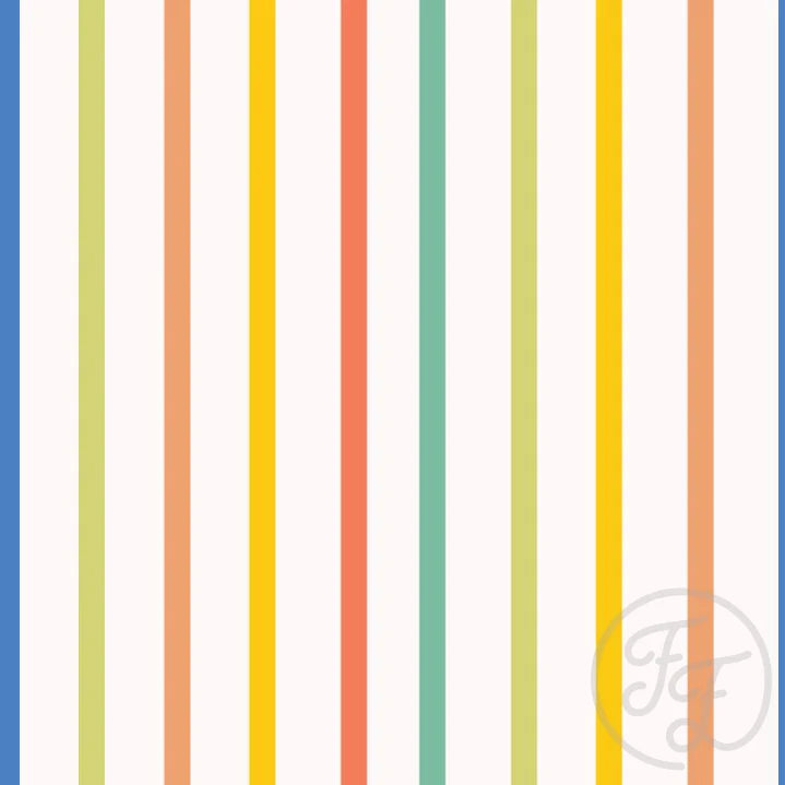 Family Fabrics | Easter Rainbow Stripe Vertical | 106-198 (by the full yard)