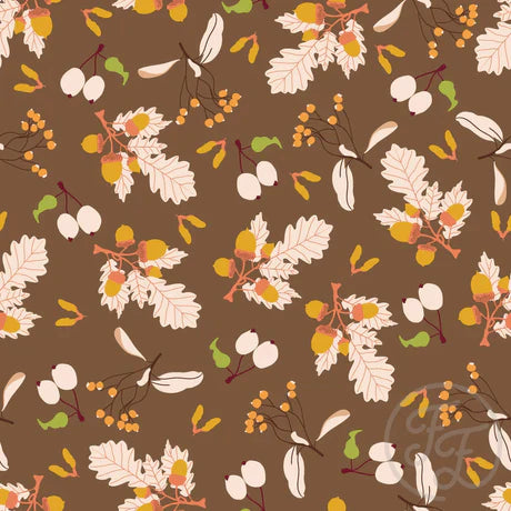 Family Fabrics | Acorn with Cozy Berries in Spicy Mix | 106-229 (by the full yard)