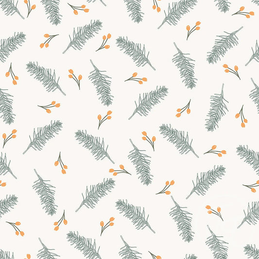 Family Fabrics | Holly Leaf & Berry 106-136 (by the full yard)
