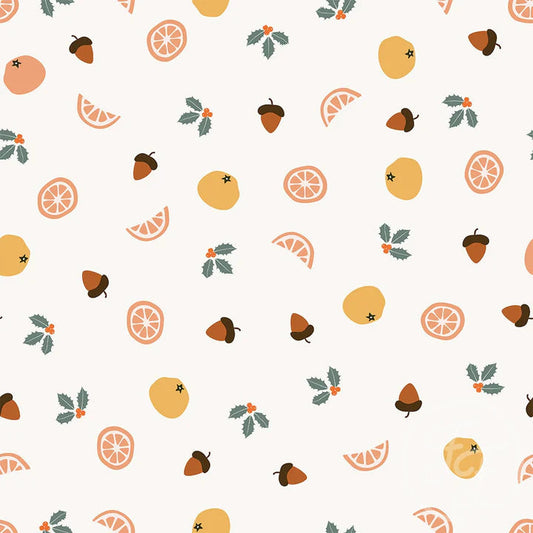 Family Fabrics | Christmas Fruits & Nuts 106-141 (by the full yard)