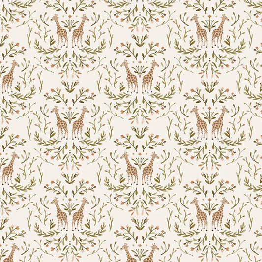 Family Fabrics | Giraffen Offwhite 107-128 (by the full yard)