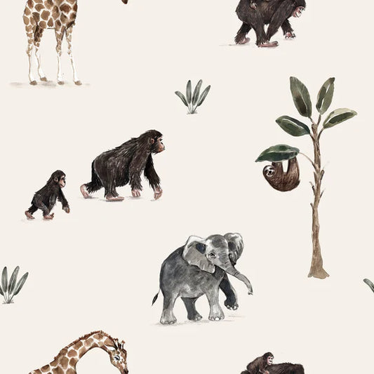 Family Fabrics | Jungle Offwhite 107-129 (by the full yard)