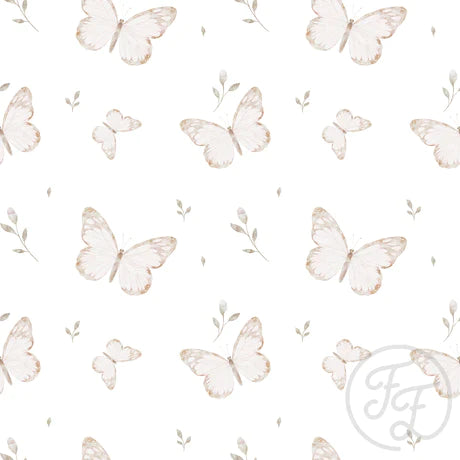 Family Fabrics | Butterflies Cream | 109-105 (by the full yard)