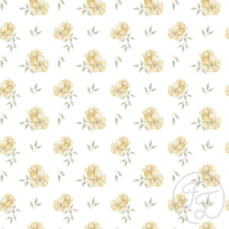 Family Fabrics | Yellow Roses | 109-110 (by the full yard)