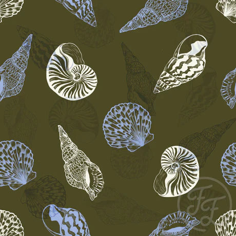 Family Fabrics | Forest Shells (15"x15") | 110-104 (by the full yard)