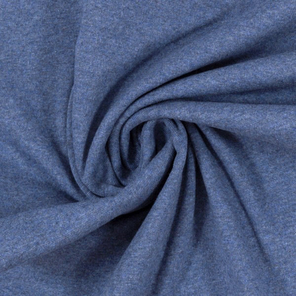 Swafing (Heathered) | 1253 Blue | Smooth Ribbing | BY THE HALF YARD