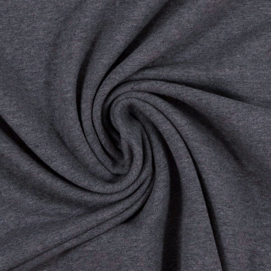 Swafing (Heathered) | 1285 Dark Gray | Brushed French Terry | BY THE HALF YARD