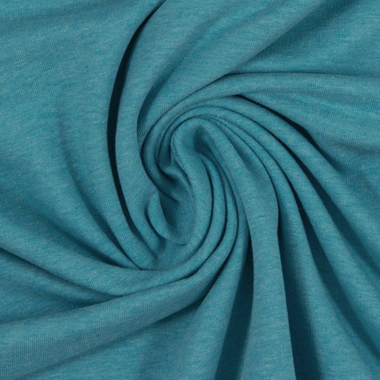 Swafing (Heathered) | 1842 Turquoise | Brushed French Terry | BY THE HALF YARD