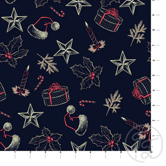 Family Fabrics | Christmas Elements 112-180 | (by the full yard)