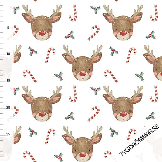 Tygdrommar Jersey - Sweet Rudolph BY THE HALF YARD