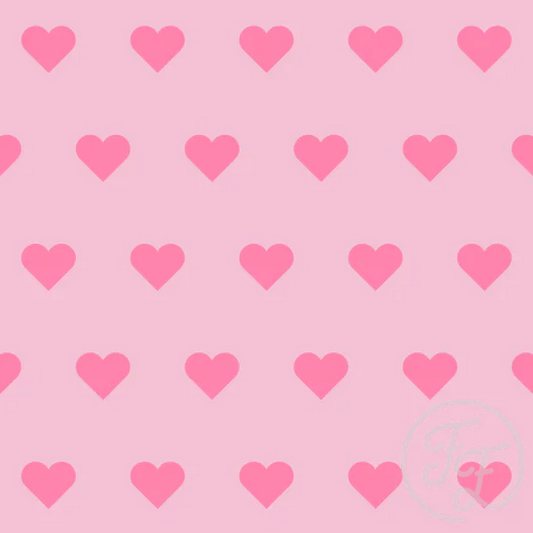 Family Fabrics | Barbie Hearts Pink | 100-1772 (by the full yard)