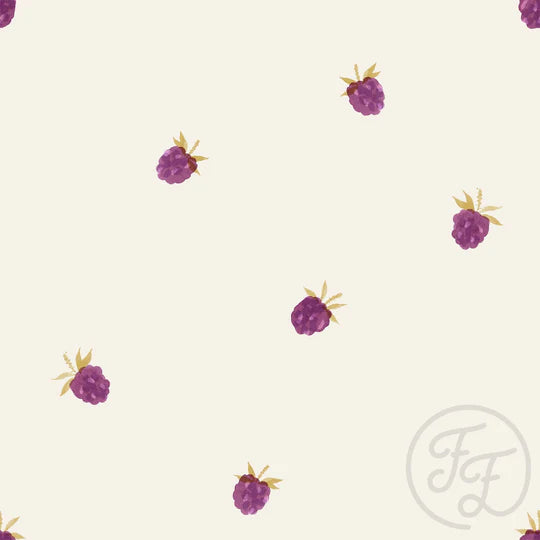(IN STOCK LIMITED TIME) Family Fabrics | Blackberries 200-102 | Jersey 220gsm BY THE HALF YARD