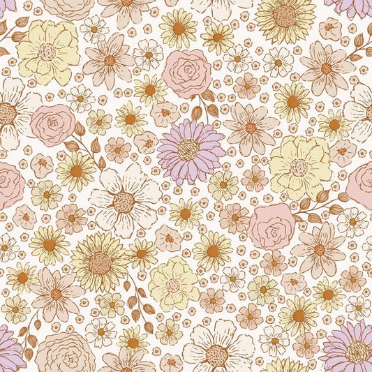 Family Fabrics | Clara Floral Lila 101-177 (by the full yard)