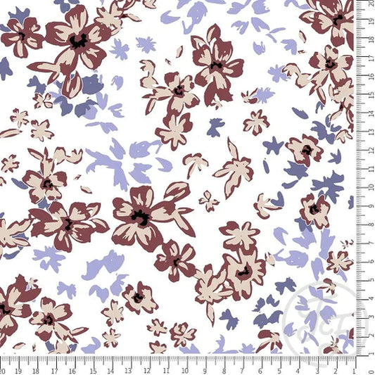 Family Fabrics | Ditsy Flowers in Ivory | 112-120 (by the full yard)