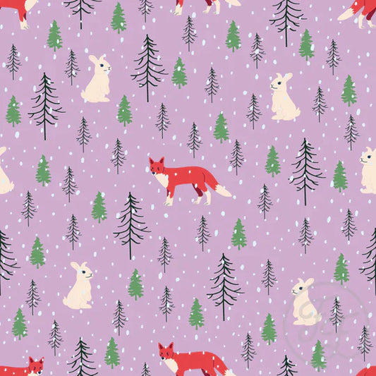 Family Fabrics | Fox & Rabbit Magenta 106-306 | (by the full yard)