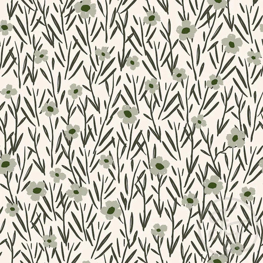 Family Fabrics | Frosty Flowers Light Green | 101-246 (by the full yard)
