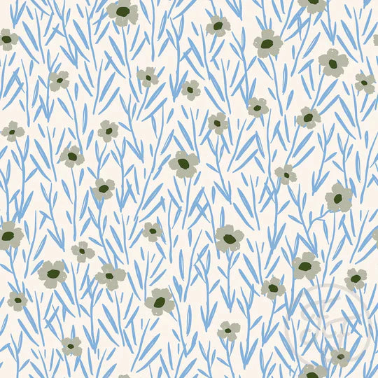 Family Fabrics | Frosty Flowers Sky Blue | 101-247 (by the full yard)