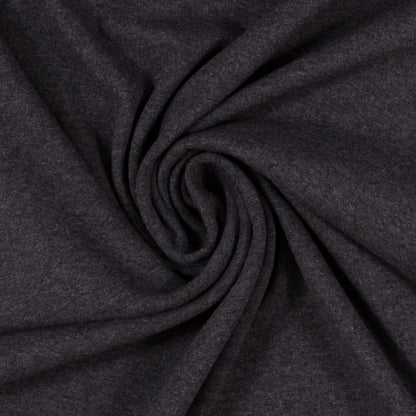 Swafing (Heathered) | 1789 Anthracite | Smooth Ribbing | BY THE HALF YARD