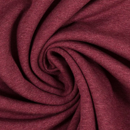 Swafing (Heathered) | 1937 Bordeaux | Brushed French Terry | BY THE HALF YARD