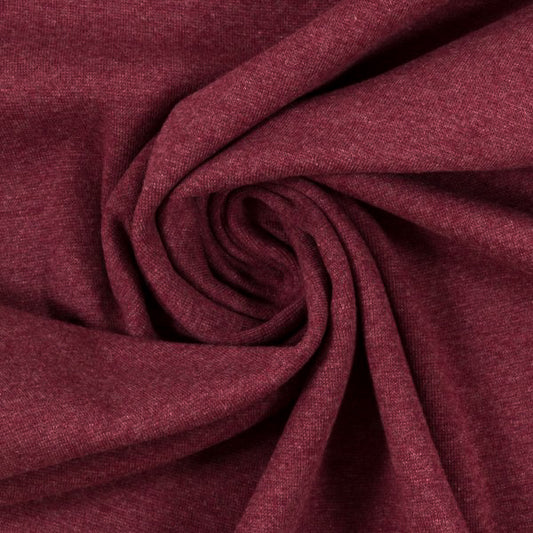 Swafing (Heathered) | 1937 Bordeaux | Smooth Ribbing | BY THE HALF YARD