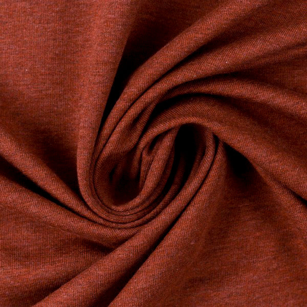 Swafing (Heathered) | 1339 Burgundy (Red-Orange) | Brushed French Terry | BY THE HALF YARD
