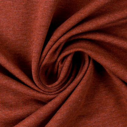 Swafing (Heathered) | 1339 Burgundy (Red-Orange) | French Terry | BY THE HALF YARD