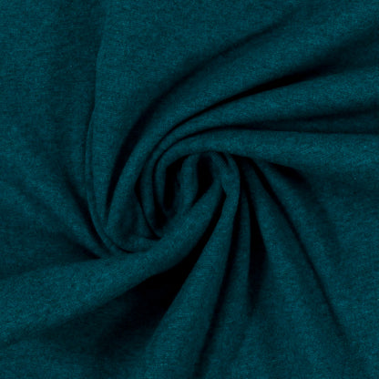 Swafing (Heathered) | 1749 (Dark Blue) Teal| Smooth Ribbing | BY THE HALF YARD