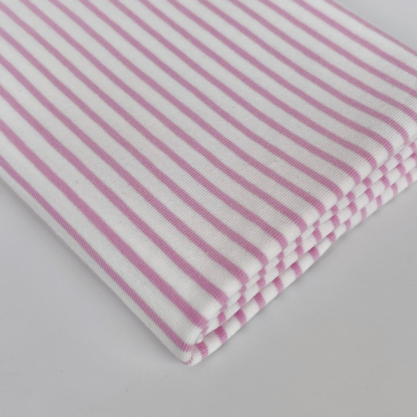 Euro Stripes | Pink | Jersey | BY THE HALF YARD