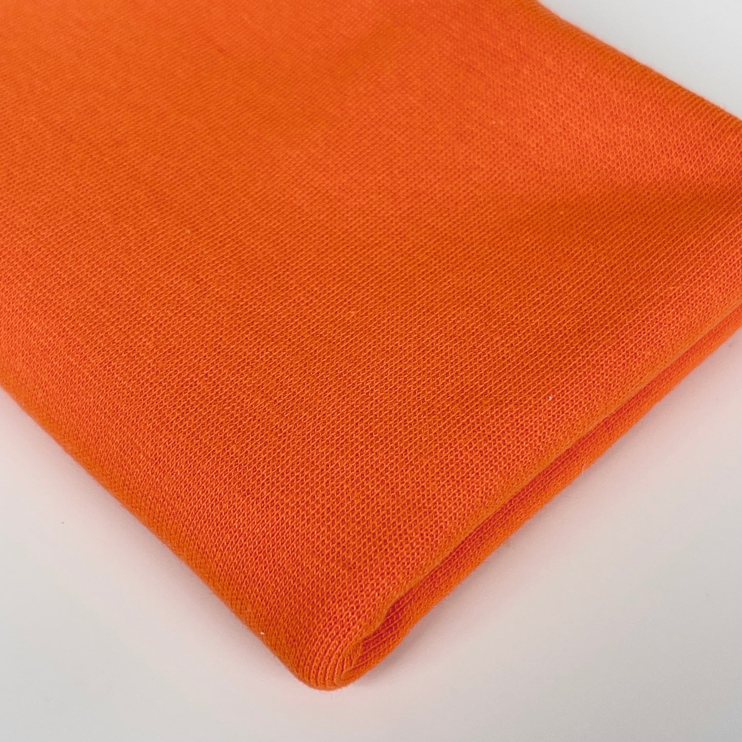 Euro Solids | Vibrant Orange | Smooth Ribbing | BY THE HALF YARD