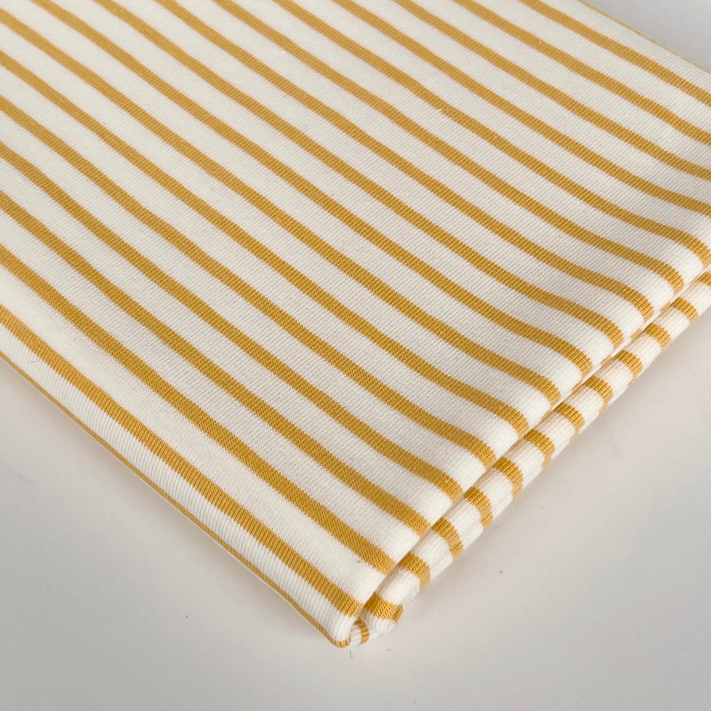 Euro Stripes | Golden Yellow | Jersey | BY THE HALF YARD