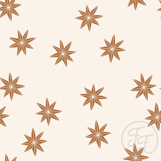 Family Fabrics | Paper Christmas Stars Brown | 101-248 (by the full yard)