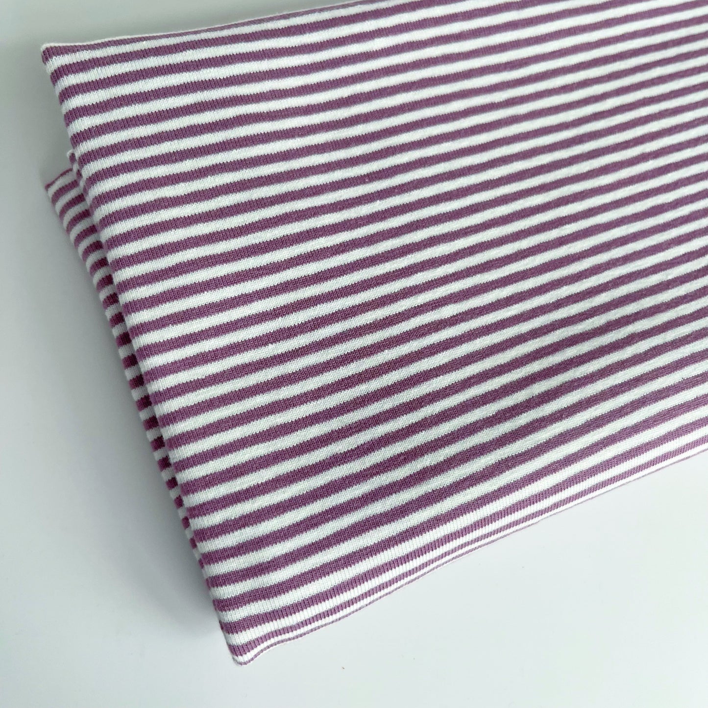 Euro Stripes, Thin (2mm) | Purple | Jersey | BY THE HALF YARD