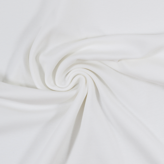 Swafing (Solid) | 0011 White | Smooth Ribbing | BY THE HALF YARD