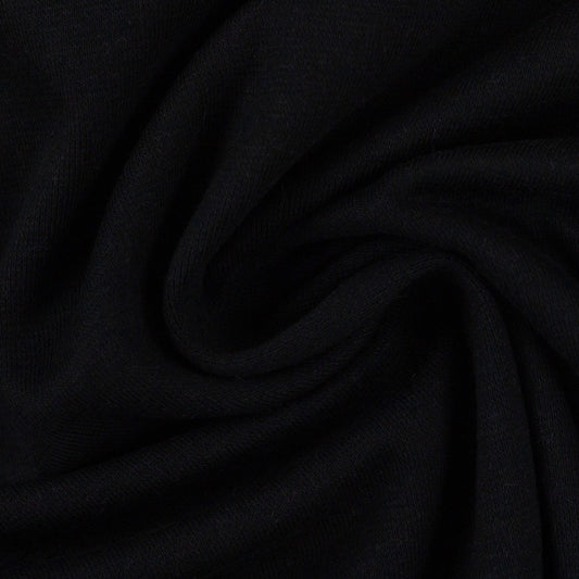 Swafing (Solid) | 0299 Black | Brushed French Terry | BY THE HALF YARD