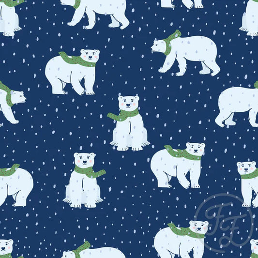 Family Fabrics | Polar Bear Nile Blue 106-321 | (by the full yard)