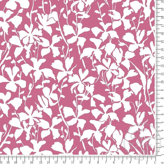 Family Fabrics | White Lawn in Rouge Pink | 112-155 (by the full yard)