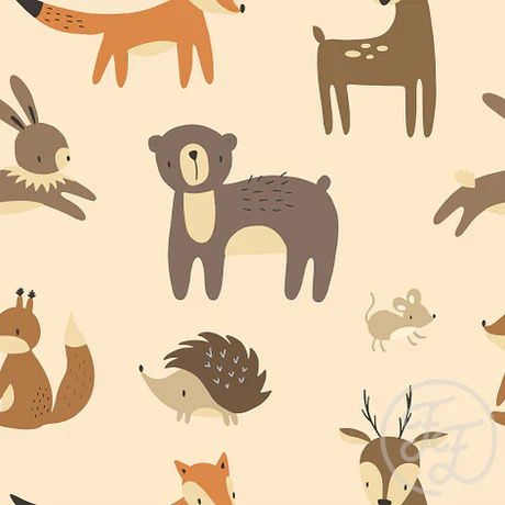 Family Fabrics | Winter Forest Animal | 100-1883 (by the full yard)