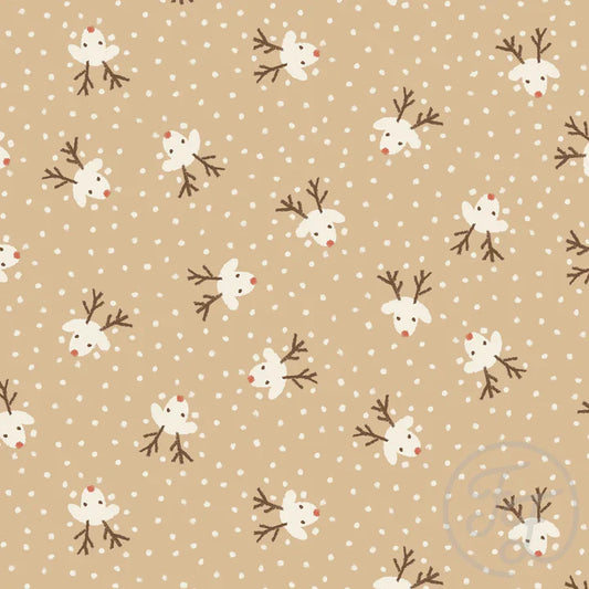 Family Fabrics | Rudolph Small Toffee | 100-1848 (by the full yard)