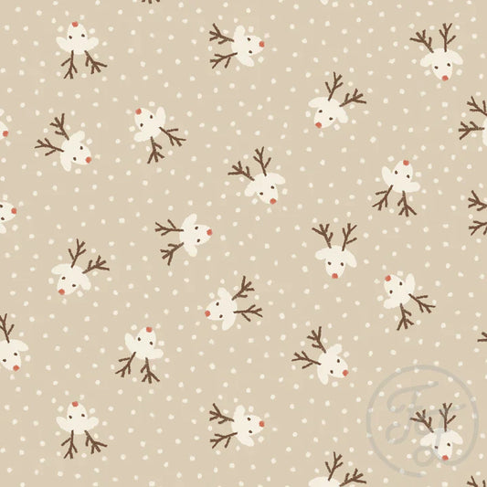 Family Fabrics | Rudolph Small Beige | 100-1845 (by the full yard)
