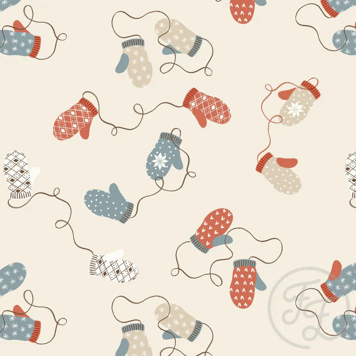 Family Fabrics | Gloves Blue | 100-1819 (by the full yard)