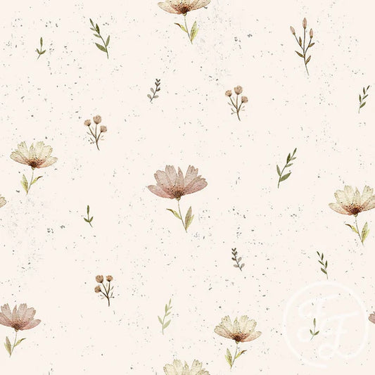 (IN STOCK) Family Fabrics | Boho Flower | Pointelle BY THE HALF YARD