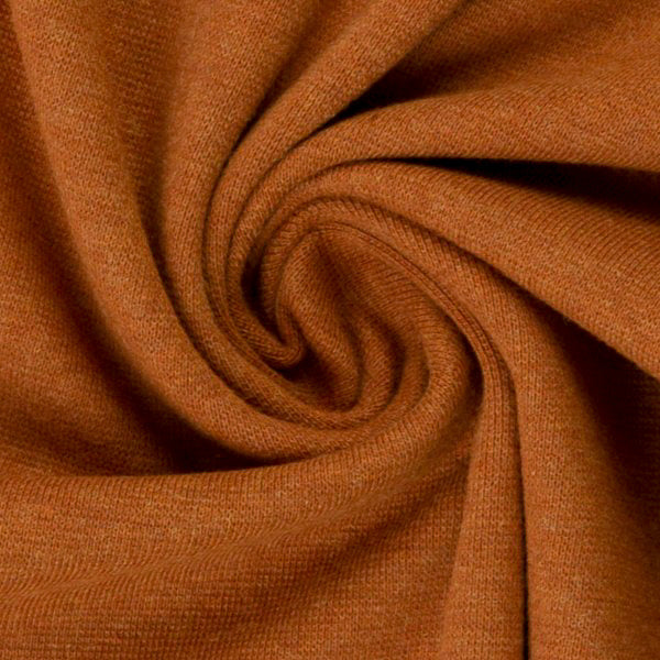 Swafing (Heathered) | 1715 Copper | Smooth Ribbing | BY THE HALF YARD