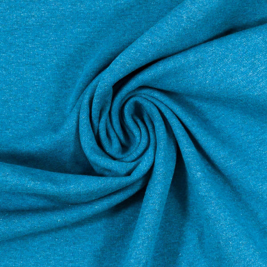 Swafing (Heathered) | 1748 (Blue) Teal | Smooth Ribbing | BY THE HALF YARD