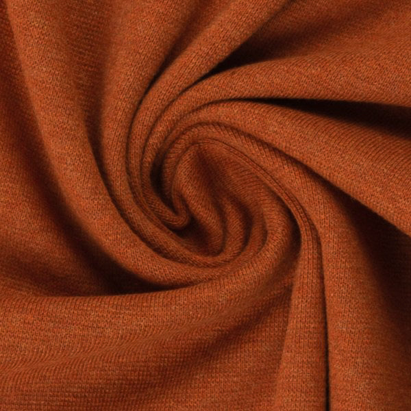 Swafing (Heathered) | 1714 Terracotta | Smooth Ribbing | BY THE HALF YARD