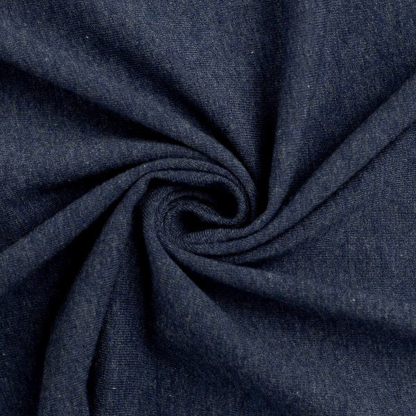 Swafing (Heathered) | 1598 Dark Blue | Jersey | BY THE HALF YARD