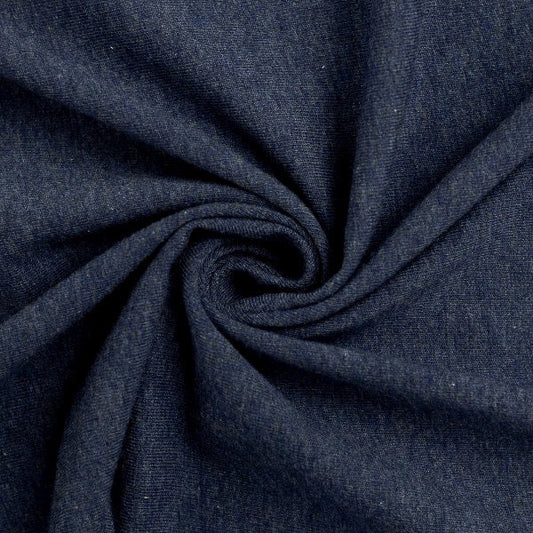 Swafing (Heathered) | 1598 Dark Blue | Brushed French Terry | BY THE HALF YARD